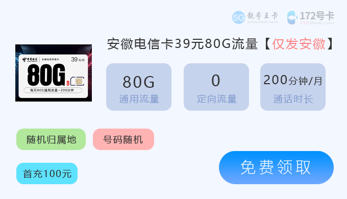 合肥联通有什么套餐可以办理？推荐联通专属卡29元160G+100分钟  第3张